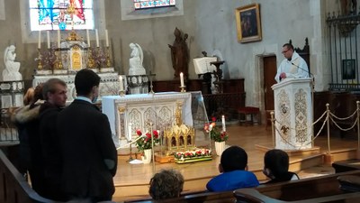 Temps de prière à l'église St Laurent